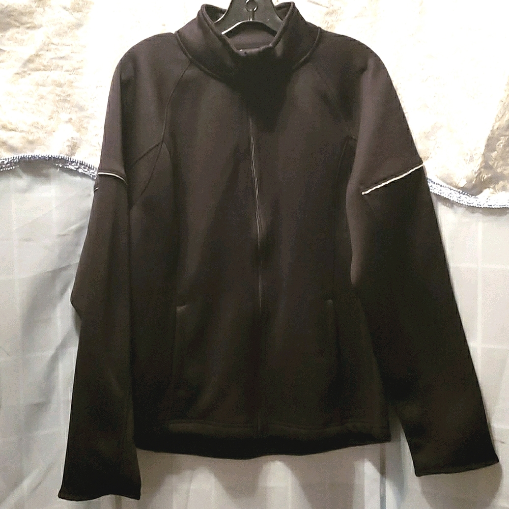 EMILY B BLACK ATHLETIC JACKET SZ L